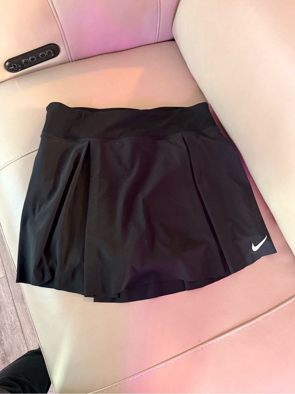 Nike Black Pleated Athletic Skort with Swoosh